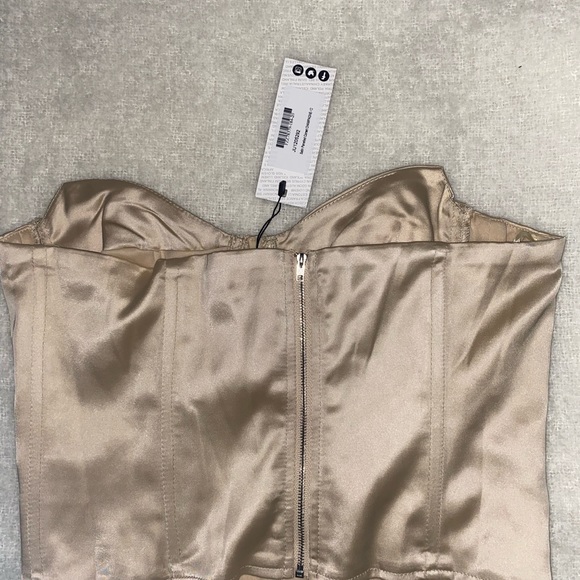 Satin corset top, zipper back, size US 8 - Picture 4 of 6